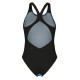 Купальник жіночий BLUE FLOWERS SWIMSUIT V BACK