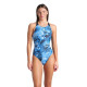 Купальник жіночий BLUE FLOWERS SWIMSUIT V BACK